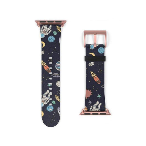 Shop The Space Doodles Apple Watch Band Exclusively at The Urban Flair - Trendy Faux/Vegan Leather iWatch Straps - Affordable Replacements Bands For Women