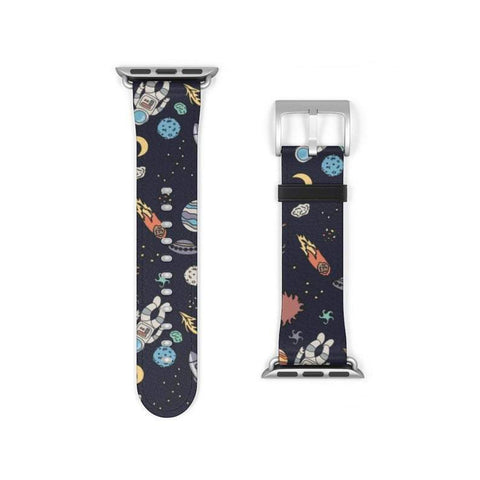 Shop The Space Doodles Apple Watch Band Exclusively at The Urban Flair - Trendy Faux/Vegan Leather iWatch Straps - Affordable Replacements Bands For Women