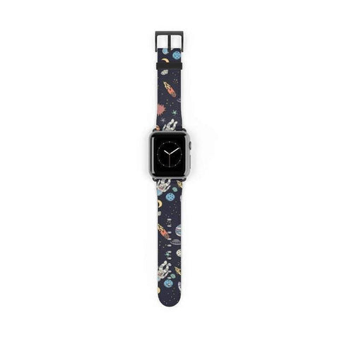 Shop The Space Doodles Apple Watch Band Exclusively at The Urban Flair - Trendy Faux/Vegan Leather iWatch Straps - Affordable Replacements Bands For Women
