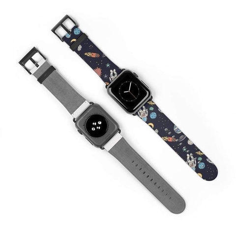 Shop The Space Doodles Apple Watch Band Exclusively at The Urban Flair - Trendy Faux/Vegan Leather iWatch Straps - Affordable Replacements Bands For Women