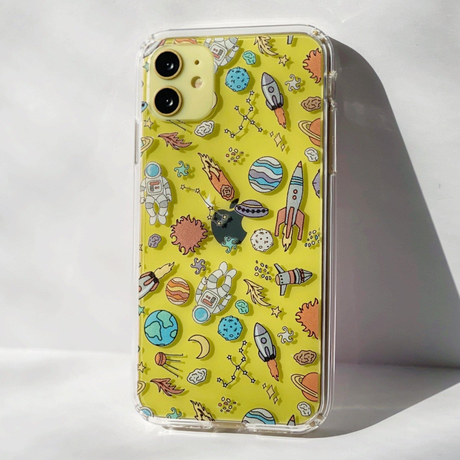 Space Doodles Clear Phone Case for Apple iPhone 15 (& more!)– The Urban Flair Space Doodles Clear Phone Case for Apple iPhone 15 (& more!)– The Urban Flair