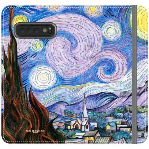Galaxy S10 Plus Starry Night Wallet Phone Case - The Urban Flair