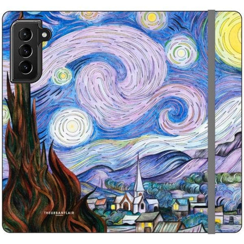 Galaxy S21 Plus Starry Night Wallet Phone Case - The Urban Flair