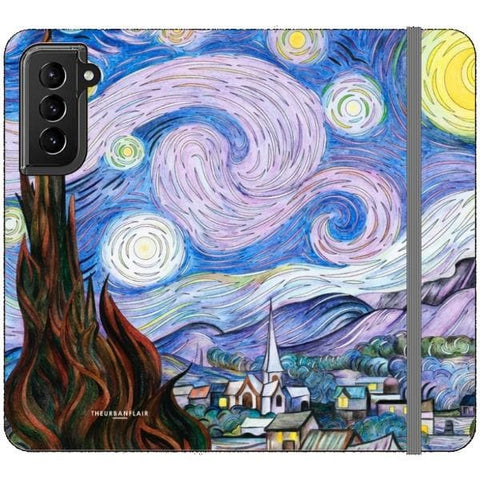 Galaxy S21 Starry Night Wallet Phone Case - The Urban Flair