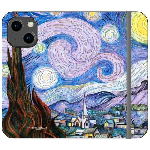 iPhone 13 Mini Starry Night Wallet Phone Case - The Urban Flair