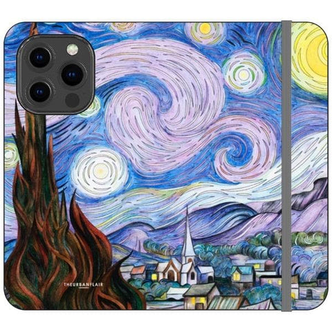 iPhone 13 Pro Starry Night Wallet Phone Case - The Urban Flair