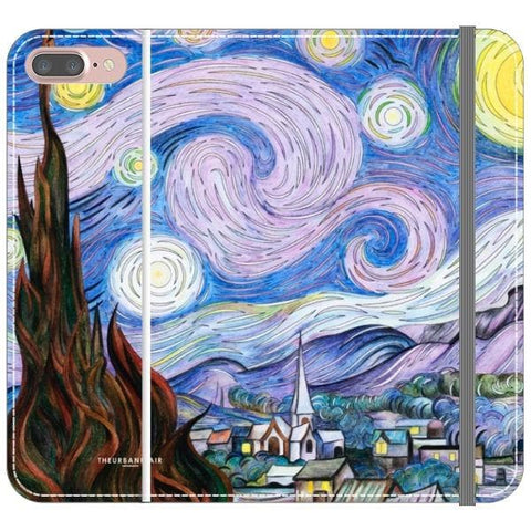 iPhone 7 Plus/8 Plus Starry Night Wallet Phone Case - The Urban Flair