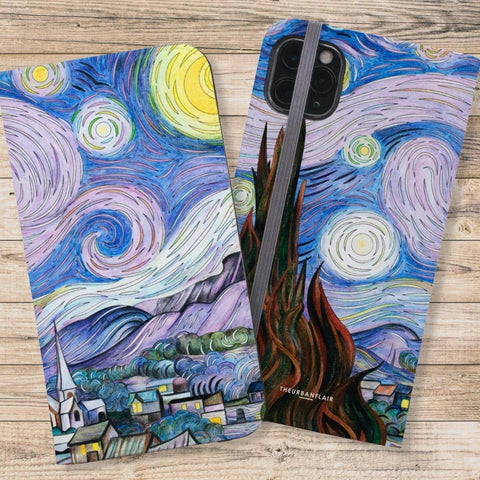 Starry Night Wallet Phone Case iPhone 12 Pro Max by The Urban Flair (Feat)