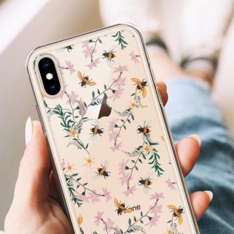 Spring Bees Clear Phone Case iPhone 12 Pro Max by The Urban Flair (Feat)