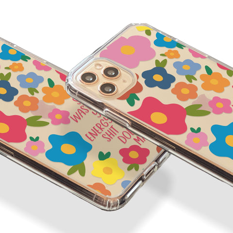 Stop Wasting Your Energy Phone Case For iPhone 13 Mini 12 XR 7 8 Clear Phone Cover With Aesthetic Design Galaxy S22 Case The Urban Flair Feat