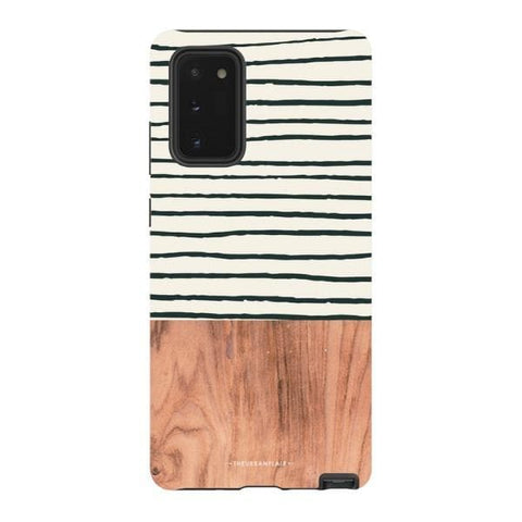 Galaxy Note 20 Gloss (High Sheen) Striped Wood Print Tough Phone Case - The Urban Flair