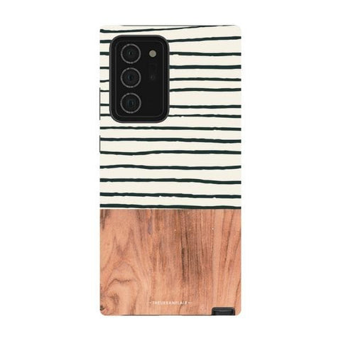 Galaxy Note 20 Ultra Gloss (High Sheen) Striped Wood Print Tough Phone Case - The Urban Flair