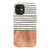 iPhone 12 Mini Gloss (High Sheen) Striped Wood Print Tough Phone Case - The Urban Flair