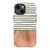 iPhone 13 Mini Satin (Semi-Matte) Striped Wood Print Tough Phone Case - The Urban Flair