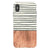 iPhone XS Max Gloss (High Sheen) Striped Wood Print Tough Phone Case - The Urban Flair