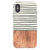 iPhone X/XS Satin (Semi-Matte) Striped Wood Print Tough Phone Case - The Urban Flair