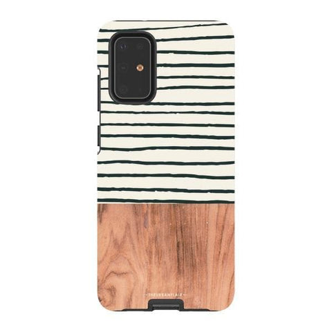 iPhone 13 Pro Max Gloss (High Sheen) Striped Wood Print Tough Phone Case - The Urban Flair