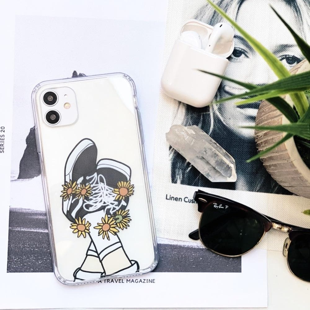 Sunflower Kicks Clear Phone Case