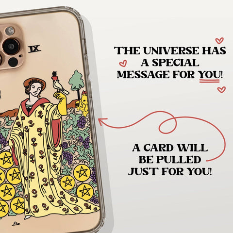 Custom Tarot Card Illustration Case For iPhone 13 12 Mini 11 Pro Max XR XS Max 7 8 Plus SE 2020 Gift For Friend Personalized Card Reading