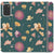 Galaxy S20 Plus Teal Pressed Flowers Print Wallet Phone Case - The Urban Flair