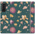 Galaxy S21 Plus Teal Pressed Flowers Print Wallet Phone Case - The Urban Flair