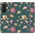 Galaxy S21 Teal Pressed Flowers Print Wallet Phone Case - The Urban Flair