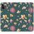 iPhone 11 Pro Max Teal Pressed Flowers Print Wallet Phone Case - The Urban Flair