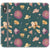 iPhone X/XS Teal Pressed Flowers Print Wallet Phone Case - The Urban Flair