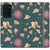 Note 20 Ultra Teal Pressed Flowers Print Wallet Phone Case - The Urban Flair