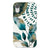 iPhone XR Gloss (High Sheen) Teal Watercolor Foliage Tough Phone Case - The Urban Flair