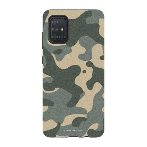 Galaxy A71 4G Gloss (High Sheen) Textured Camo Print Tough Phone Case - The Urban Flair