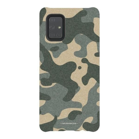 Galaxy A71 5G Gloss (High Sheen) Textured Camo Print Tough Phone Case - The Urban Flair