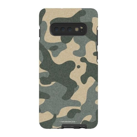 Galaxy S10 Plus Gloss (High Sheen) Textured Camo Print Tough Phone Case - The Urban Flair