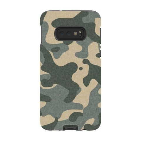 Galaxy S10e Satin (Semi-Matte) Textured Camo Print Tough Phone Case - The Urban Flair