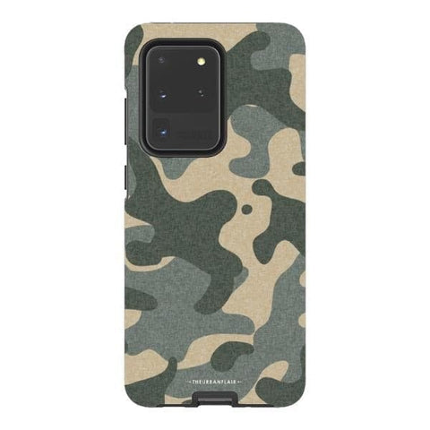 Galaxy S20 Ultra Satin (Semi-Matte) Textured Camo Print Tough Phone Case - The Urban Flair