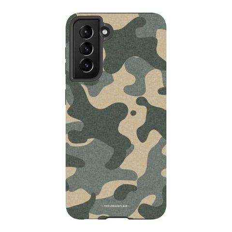 Galaxy S21 Gloss (High Sheen) Textured Camo Print Tough Phone Case - The Urban Flair