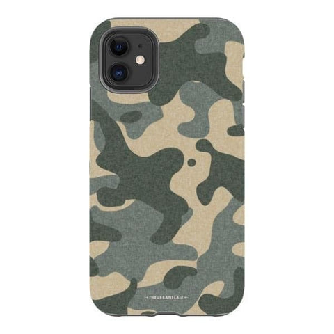 iPhone 11 Satin (Semi-Matte) Textured Camo Print Tough Phone Case - The Urban Flair
