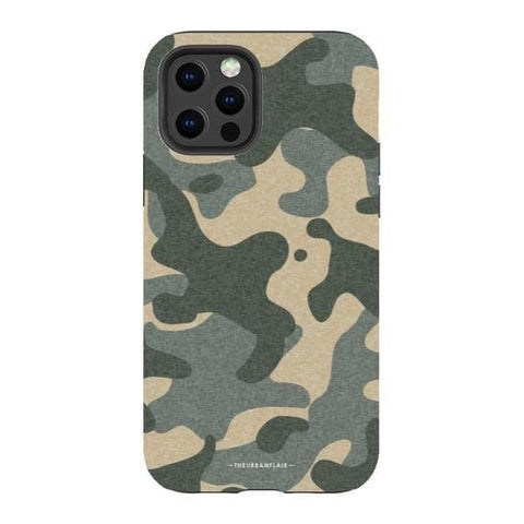 iPhone 12 Pro Satin (Semi-Matte) Textured Camo Print Tough Phone Case - The Urban Flair