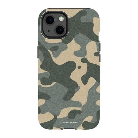 iPhone 13 Satin (Semi-Matte) Textured Camo Print Tough Phone Case - The Urban Flair