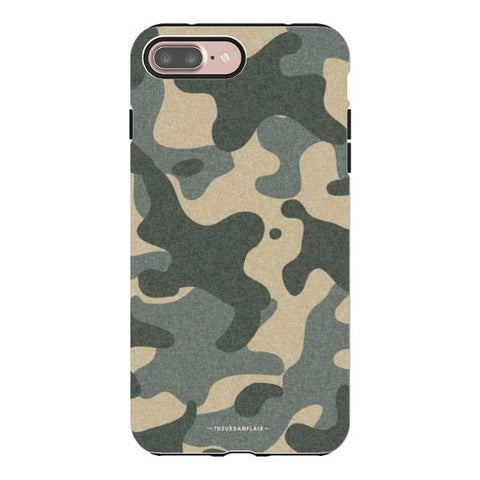 iPhone 7 Plus/8 Plus Satin (Semi-Matte) Textured Camo Print Tough Phone Case - The Urban Flair