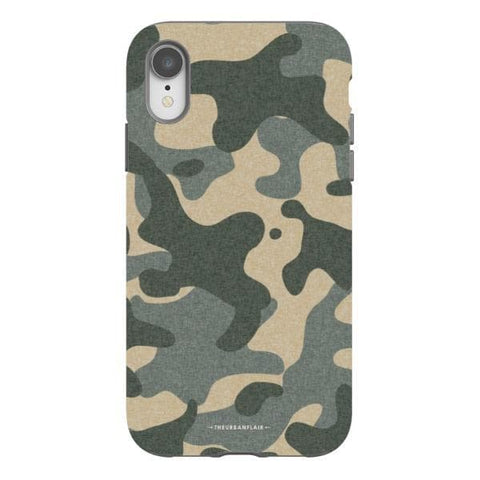 iPhone XR Gloss (High Sheen) Textured Camo Print Tough Phone Case - The Urban Flair