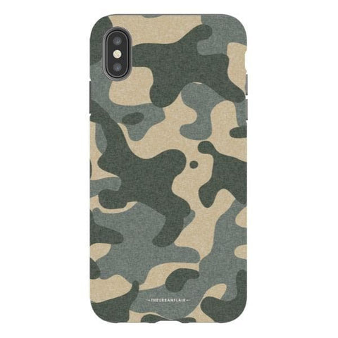 iPhone XS Max Gloss (High Sheen) Textured Camo Print Tough Phone Case - The Urban Flair