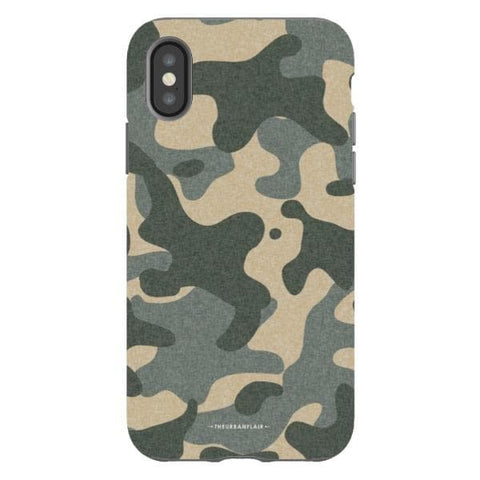 iPhone X/XS Gloss (High Sheen) Textured Camo Print Tough Phone Case - The Urban Flair