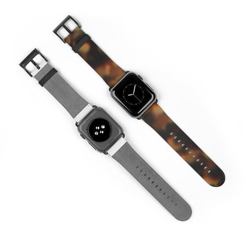 Shop The Tortoise Shell Apple Watch Band Exclusively at The Urban Flair - Trendy Faux/Vegan Leather iWatch Straps - Affordable Replacements Bands For Women