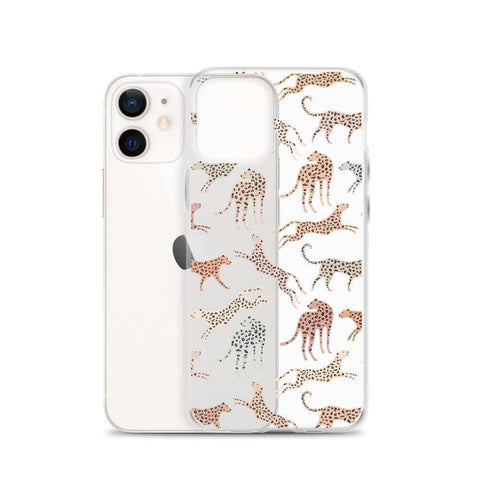 Trendy Nude Leopard Clear Phone Case With Design For iPhone 12 Mini 11 Pro Max XR XS Max 7 8 Plus SE 2020 Galaxy S21 Ultra S20 Fe Feat