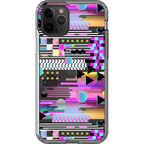iPhone 13 Pro Max Trippy 90s Glitch Clear Phone Case - The Urban Flair
