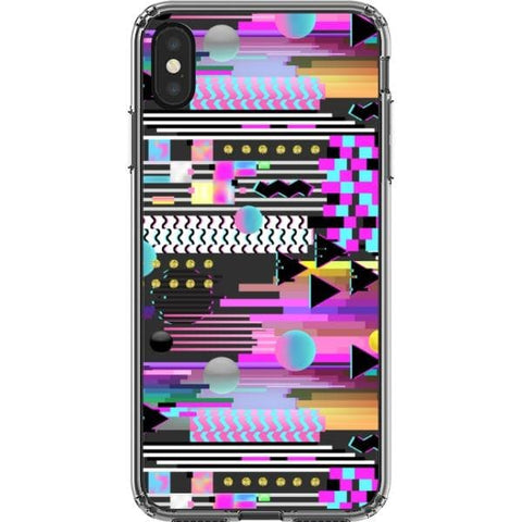 iPhone 13 Pro Max Trippy 90s Glitch Clear Phone Case - The Urban Flair