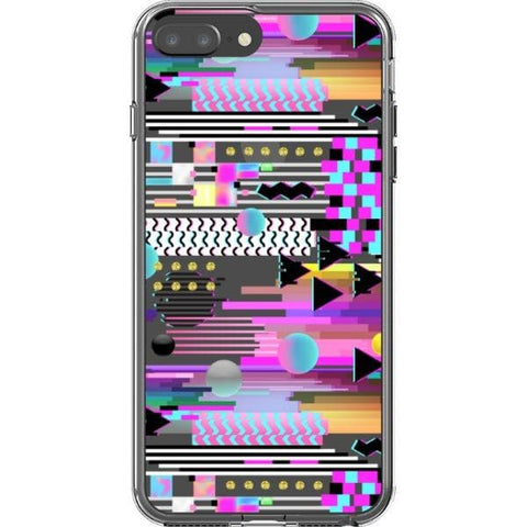 iPhone 13 Pro Max Trippy 90s Glitch Clear Phone Case - The Urban Flair