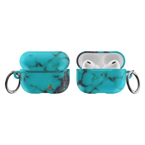 Shop The Turquoise Stone Print Airpods Case Exclusively at The Urban Flair - Trendy Aesthetic Covers Available For Your Original Apple AirPods and AirPods Pro