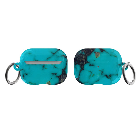 Shop The Turquoise Stone Print Airpods Case Exclusively at The Urban Flair - Trendy Aesthetic Covers Available For Your Original Apple AirPods and AirPods Pro